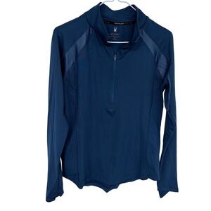 Navy Blue Spyder Active 1/2 Zip Running Top Medium Women's Athleisure Pullover